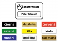 Plastový identifikátor používaný ako menovka slúžiaca na identifikovanie osôb.
farebný plast - hrúbka 1,2 mm
uchytenie - špendlík/clip