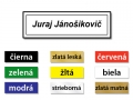 Plastový identifikátor používaný ako menovka slúžiaca na identifikovanie osôb.
farebný plast - hrúbka 1,2 mm
uchytenie - špendlík/clip